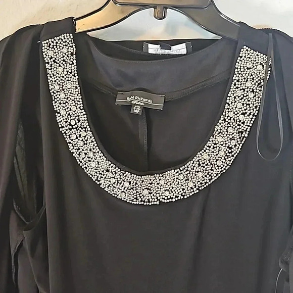 NWT R&M Richard's Mother of the Bride Dress and Jacket Black 2 Piece Set 14P - Picture 4 of 10
